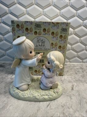 You deserve a halo Porcelain Angel and Child Precious Moments